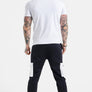 SikSilk - White Essential Short Sleeve Muscle Fit T-Shirt